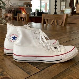 White Hightop Converse